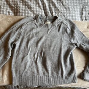 Gray crew neck sweater